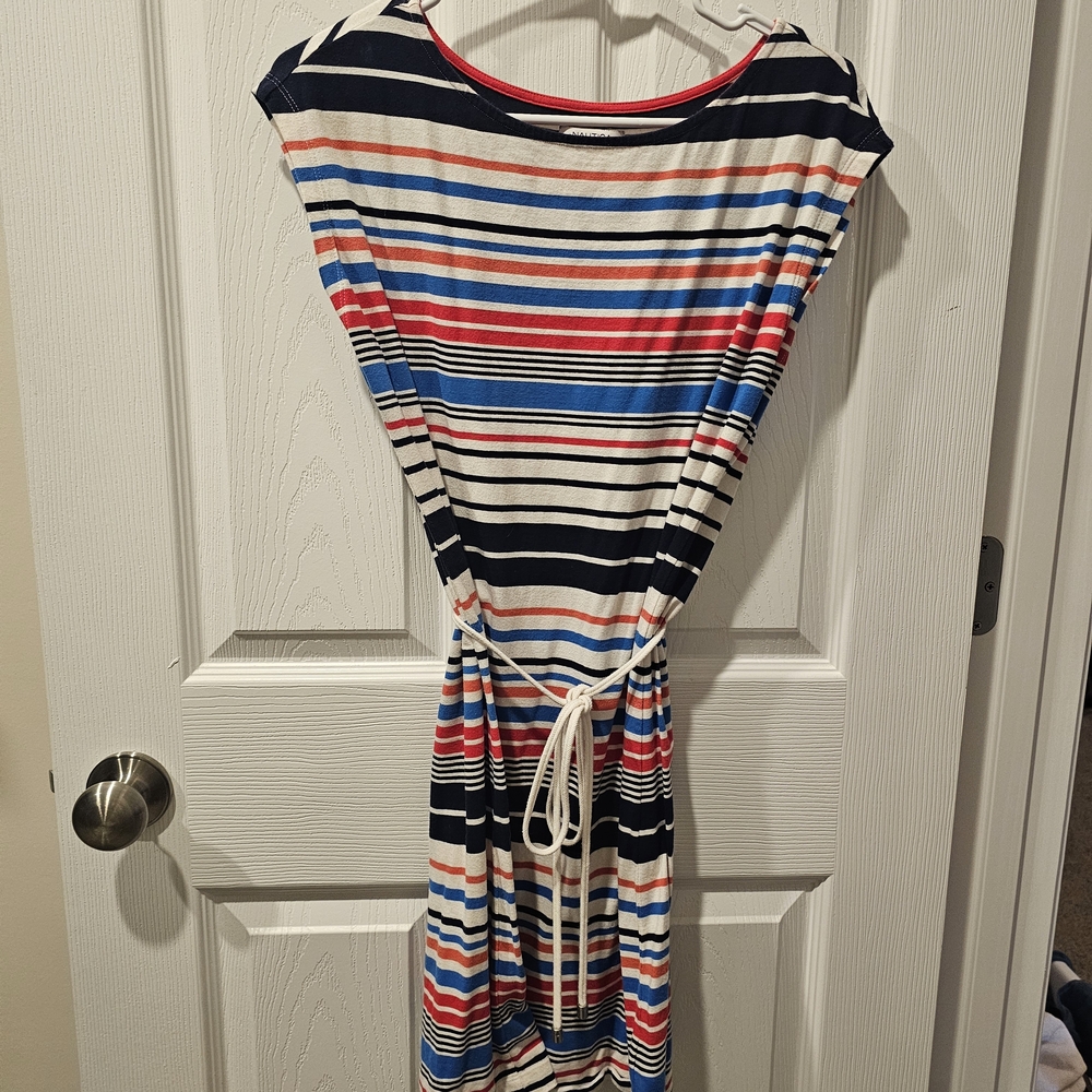 Nautica Red, Blue, and White Striped Top